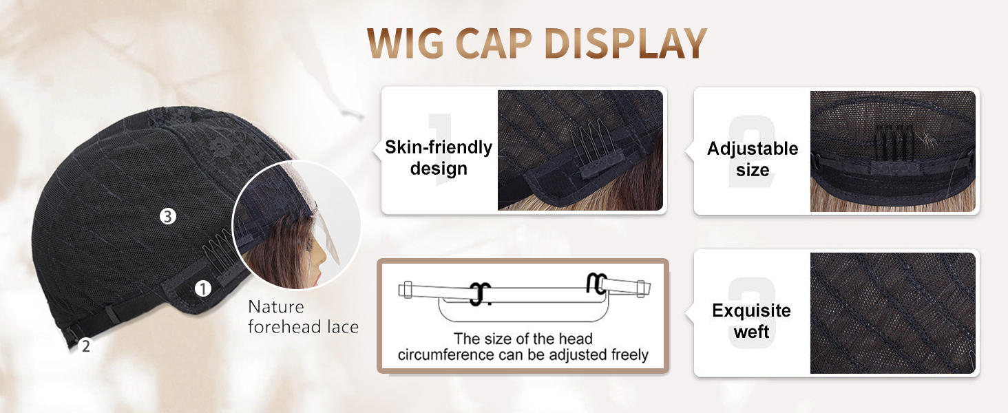 blonde wig cap display
