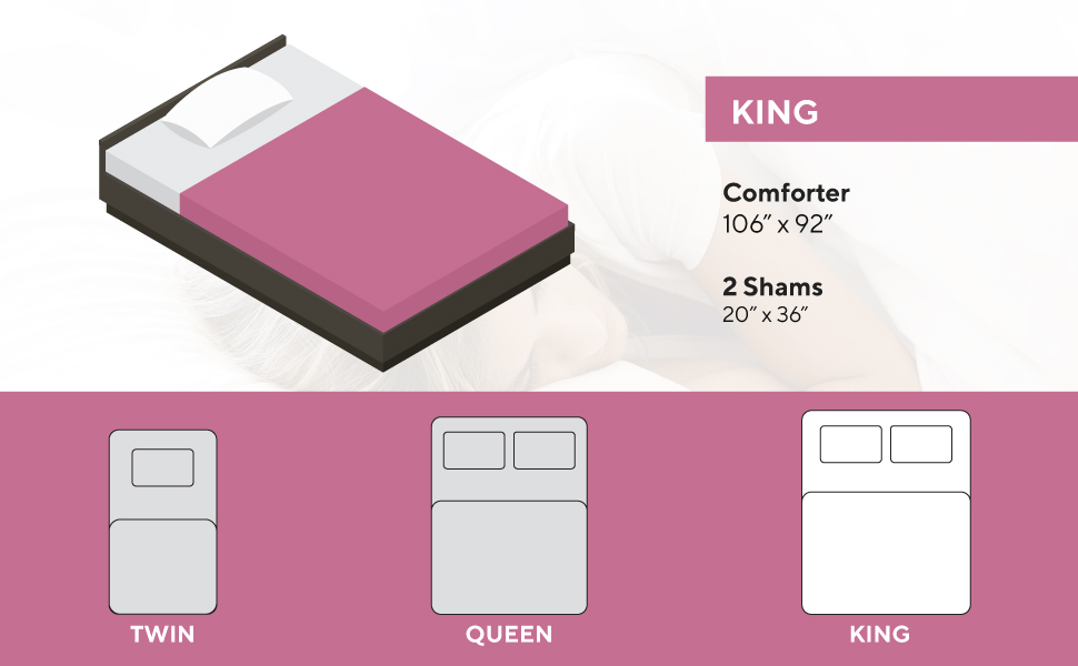 EnvioHome King Size Comforter Set with Pillowcases Ultra