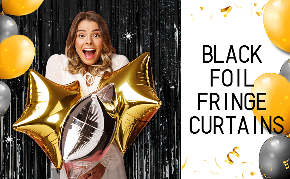 black tinsel backdrop birthday party decoration tinsel curtain party streamers backdrop foil fringe