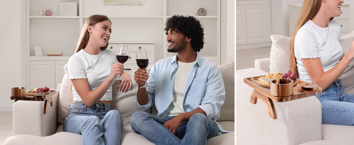 couch caddy with cup holder