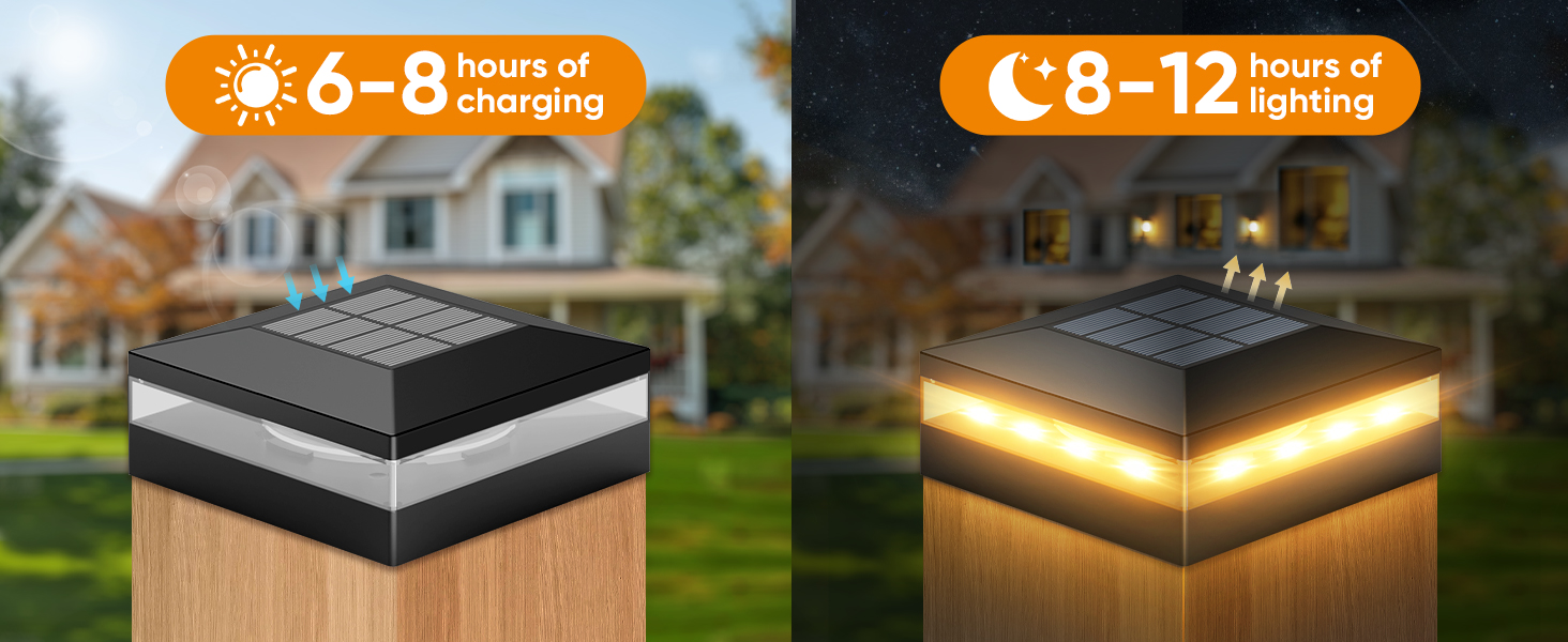 deck post lights solar powered