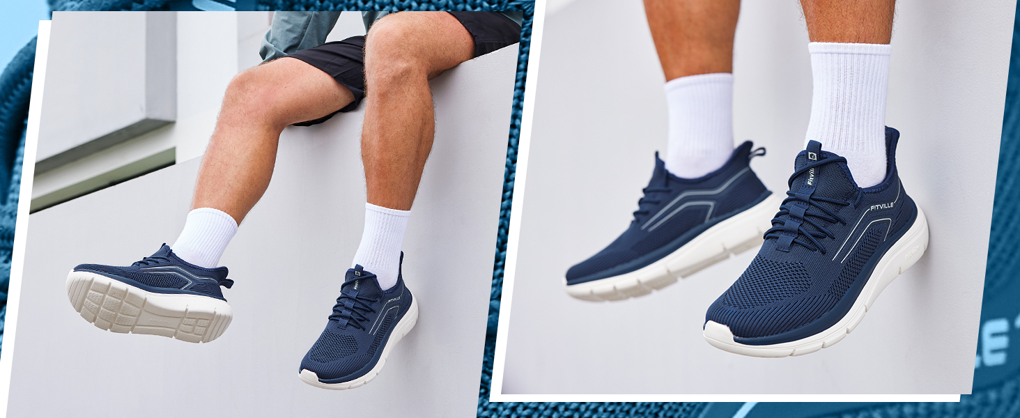 comfort support platform man running shoes, extra wide non slip trainers for men