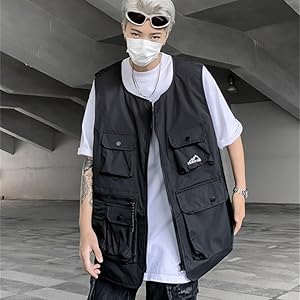 Amazon | [ShuMing] メンズ ベスト ノースリーブ ジャケット