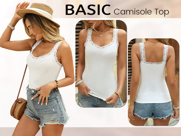 トップス andmary Shirring ribbon camisole white トップス Andmary Shirring ribbon camisole white ANDMARY