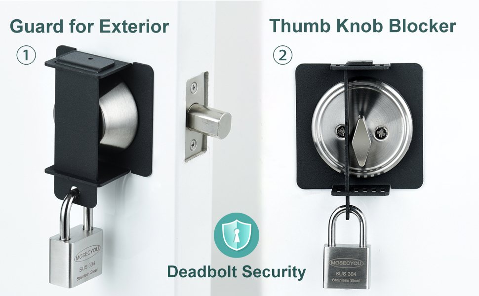 MOSECYOU Deadbolt Lockout Device, to Block The Deadbolt Thumb Turn
