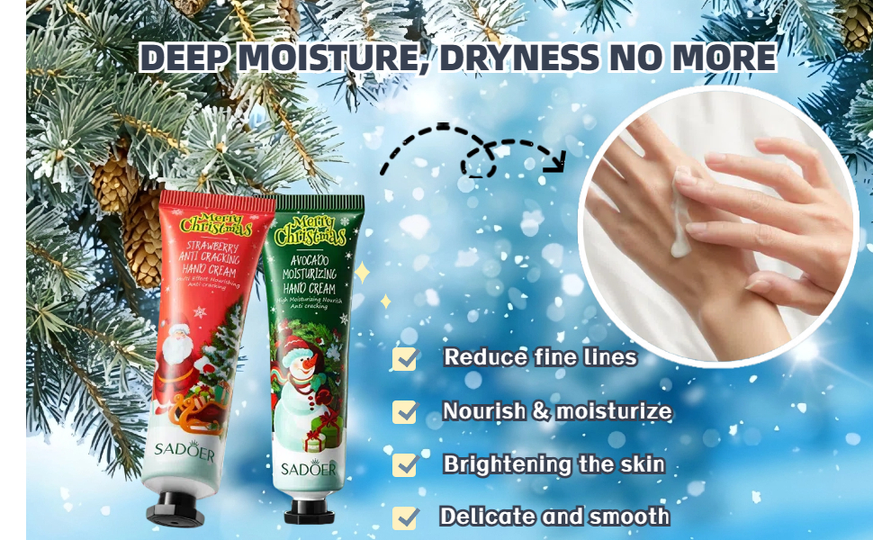 LCDGTJ Hand Cream Christmas Set for Women, 5pcs Mini