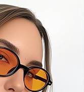 YouthMall Retro Oval Sunglasses for Women Men Trendy Small Face Round Sunnies 90s Vintage Style U...