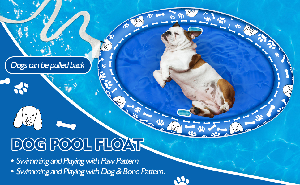 XLYLKS Dog Pool Float Inflatable Rafts, Inflatable Rideons for Pets Dogs Summer