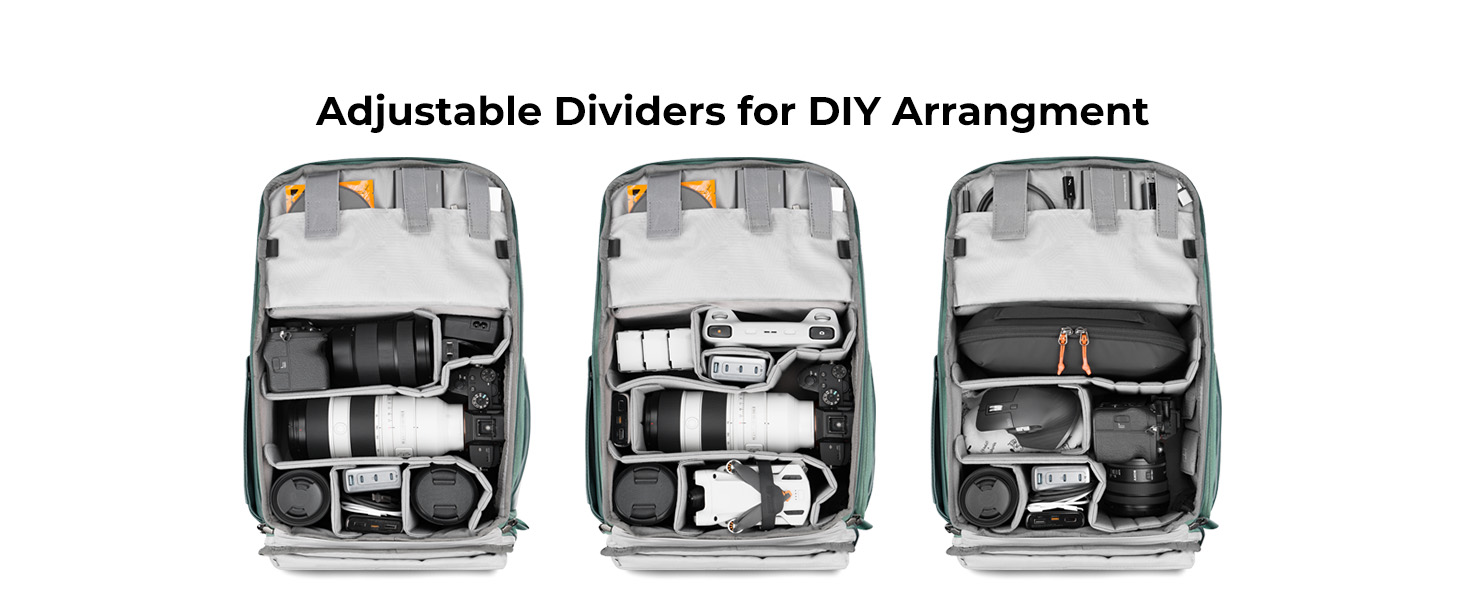 Black camera backpack