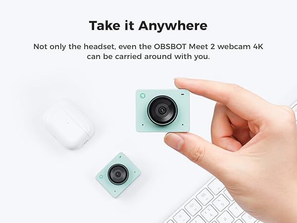 OBSBOT MEET 2 4KWebcam グリーン Obsbot Meet 2 AI-Powered 4K Webcam (Aurora Green) – OSTSOME