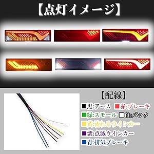 Amazon | Kanoan V字型 トラック LED テールランプ 左右セット