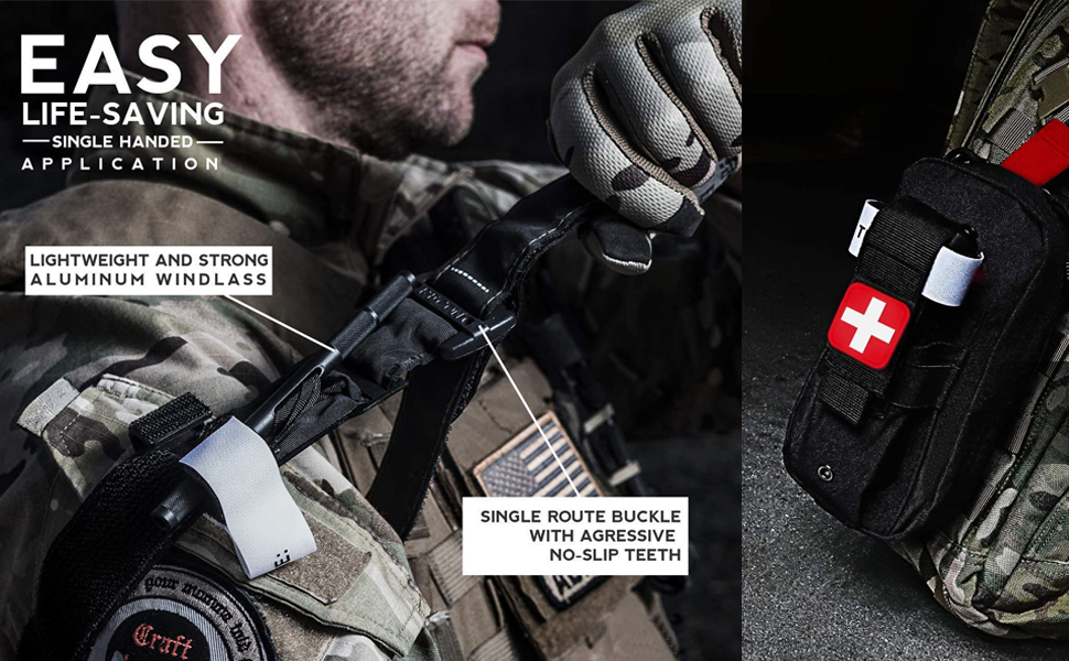 VVIITOP Molle Tourniquets Holder 2PS Medical Cross Stickers