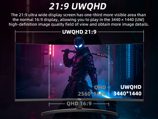 34 Inch 4K 16HZ Curved Gaming Monitor