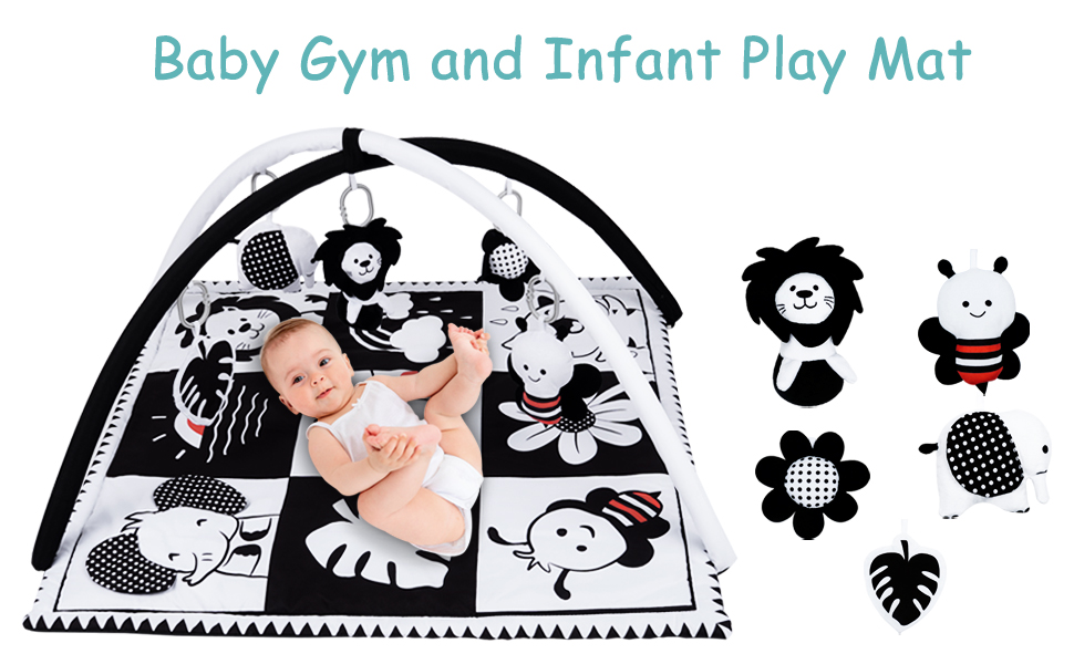 Lovvie & Joy Baby Play Mat,Baby Tummy Time Activity Play