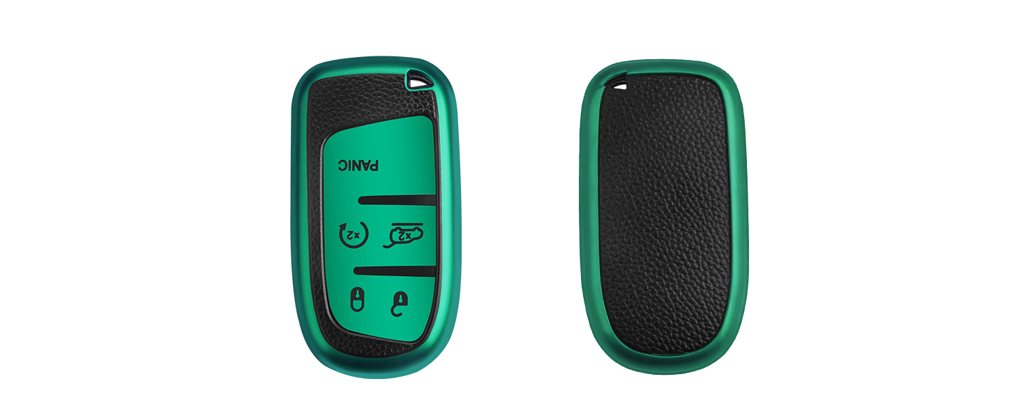 for Jeep Key fob Cover with Keychain, Soft TPU Full Cover