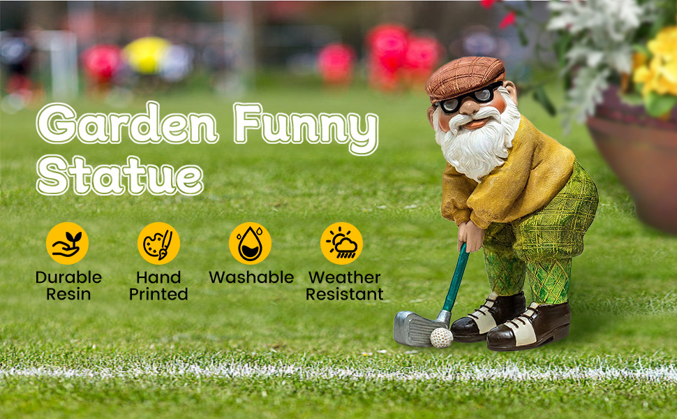 Garden Gnomes Statue, Garden Ornament Outdoor
