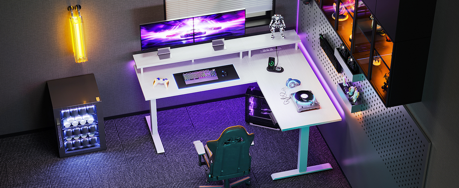 L shaped standing desk