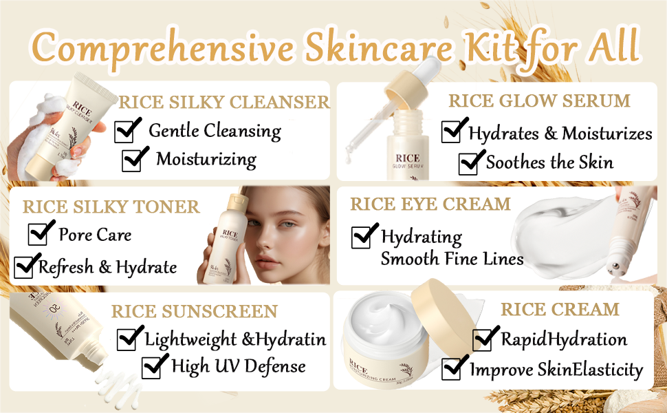 Rice Skincare Set for Teen Girl Gifts