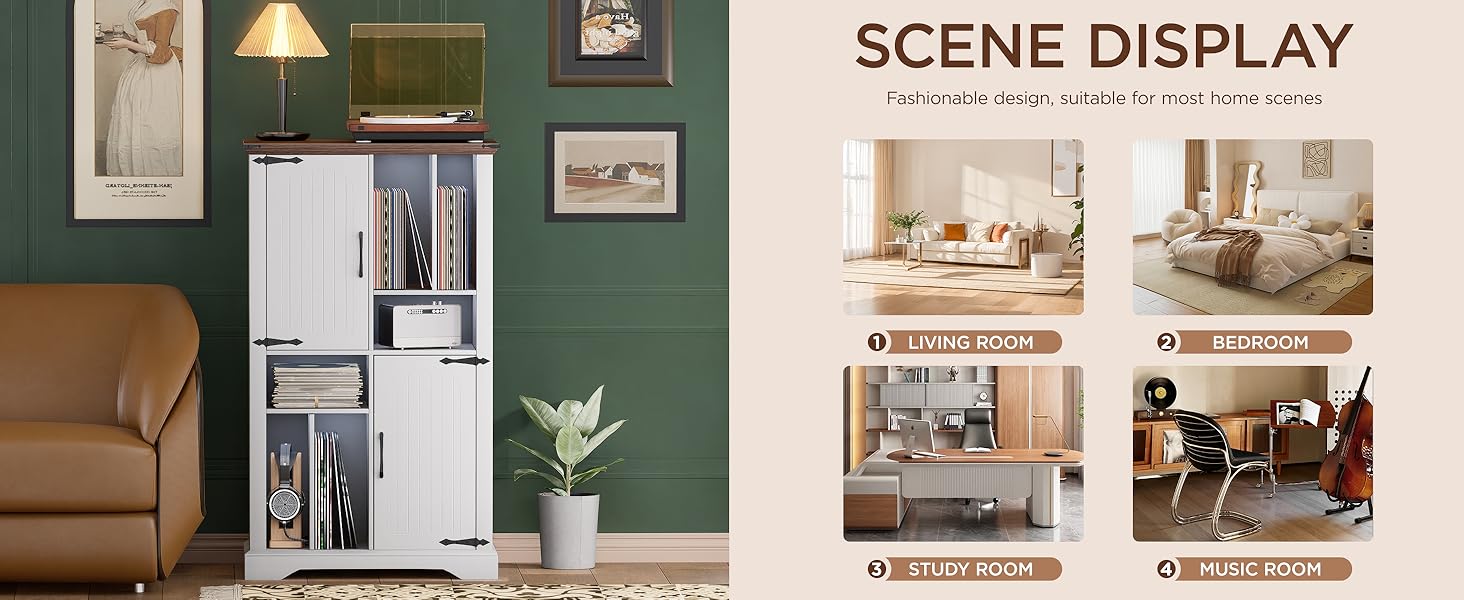 record player stand with vinyl storage