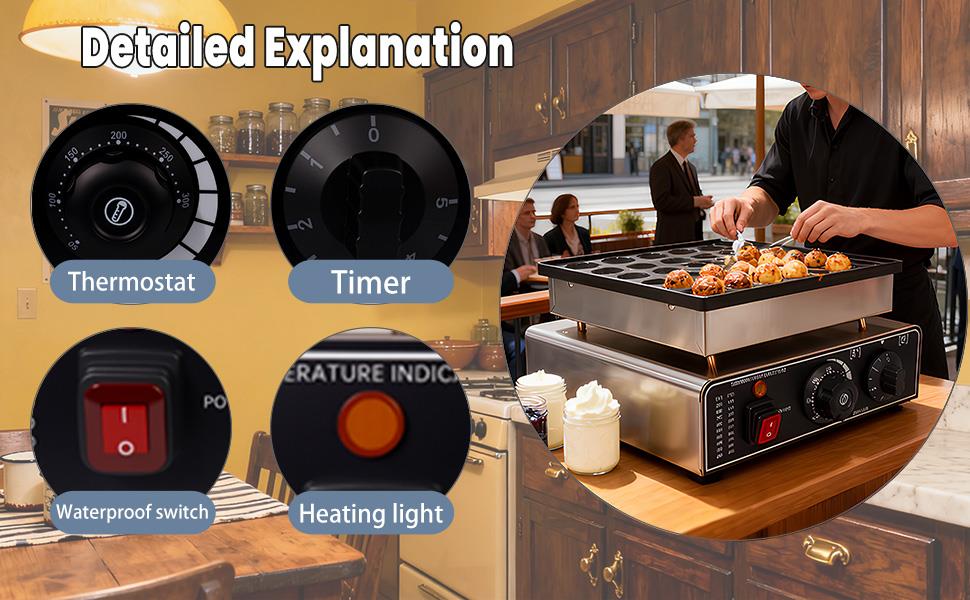 thermostat timer waterproof switch heating light