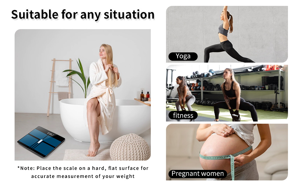 Bathroom Scale for Body Weight, YONCON Digital Weight Scale