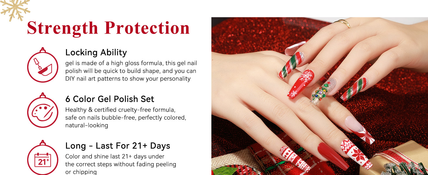 Christmas Gel Nail Polish Set