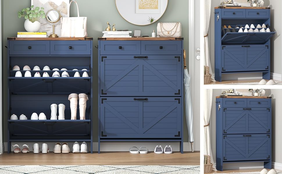 shoe rack with drawers for entryway