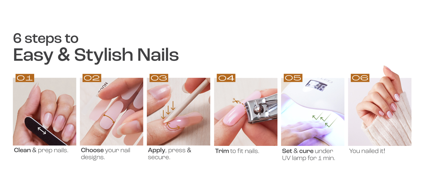 stick on nails nail wraps nail art kit semi cured gel nail strips nail strips fall nail stickers