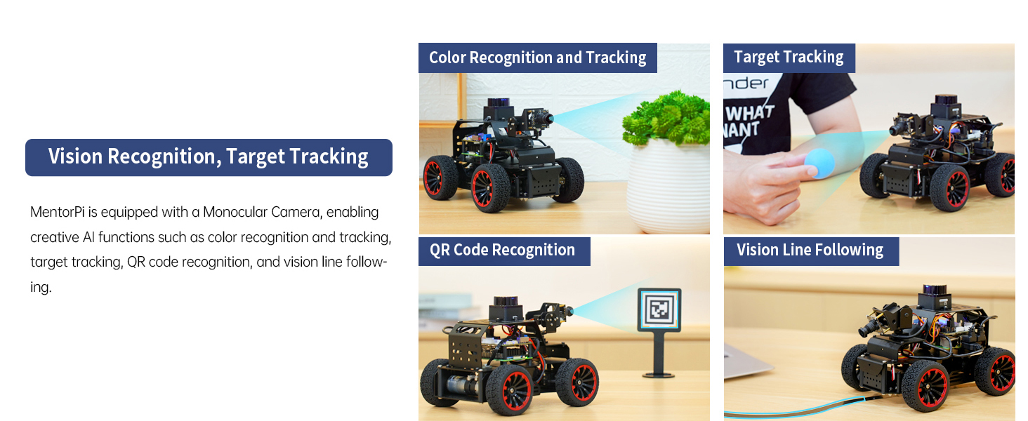 Amazon.com: Robot Car for Raspberry Pi 5 ROS2 Programmable AI Vision ...