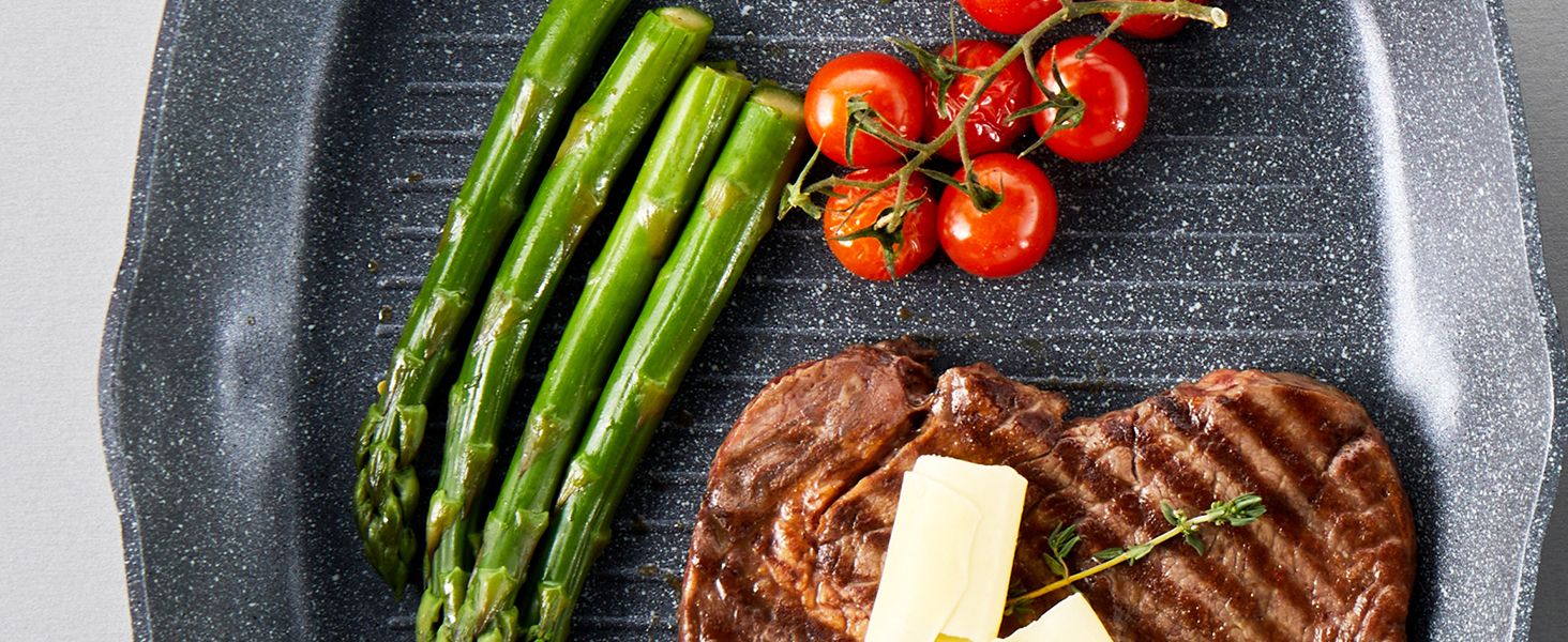 Russell Hobbs RH02814EU7 Metallic Marble Cooking Pan Set NonStick 5