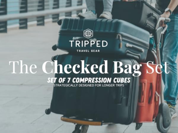 compression cube set for checked luggage