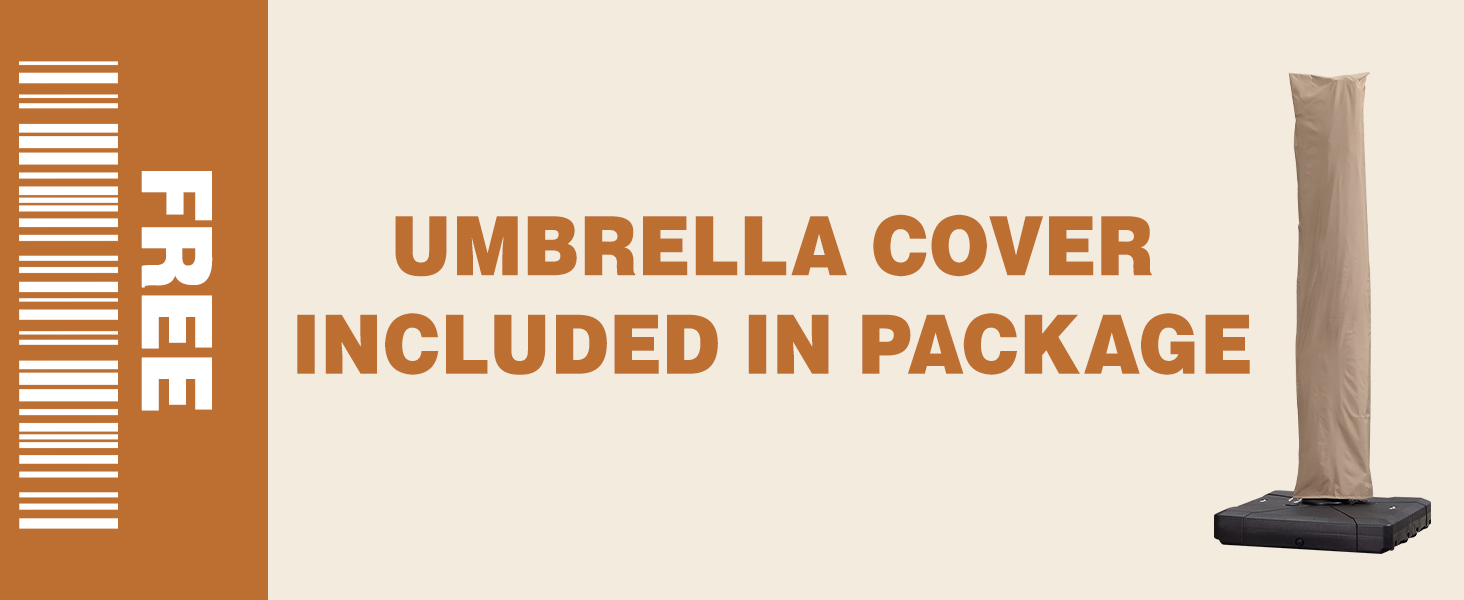 PURPLE LEAF 3 X 3.65 M Garden Cantilever Parasol, Large Rectangular Patio Umbrella With Crank Handle And Tilt For Balcony And Outdoor,Red,3 X 3.65 M 13 led cantilever parasol rectangular garden parasols garden parasols with crank handle and tilt 3m