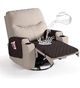 Ruaozz 100% Waterproof Recliner Chair Covers, Upgraded Reversible Recliner Seat Cover, Washable R...