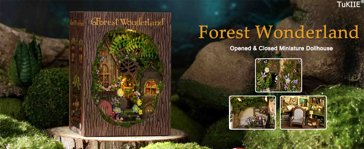 diy miniature dollhouse kit forest wonderland