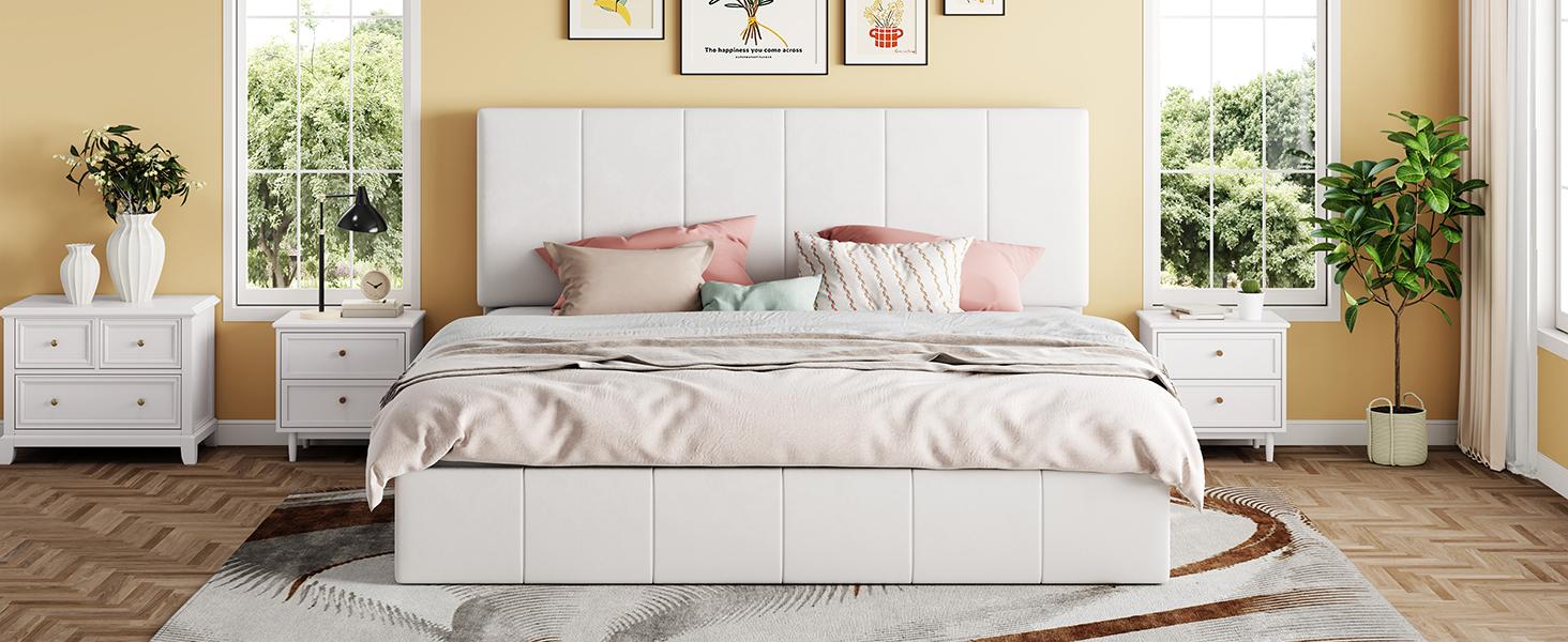 King size storage bed frame