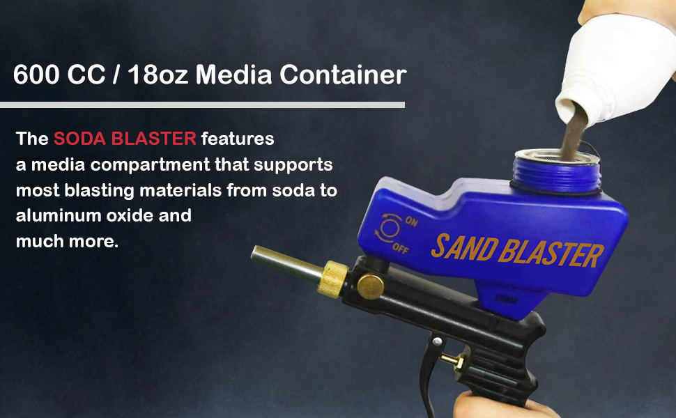 LE LEMATEC Soda Blaster/Sand Blaster Gun Kit for Air Compressor