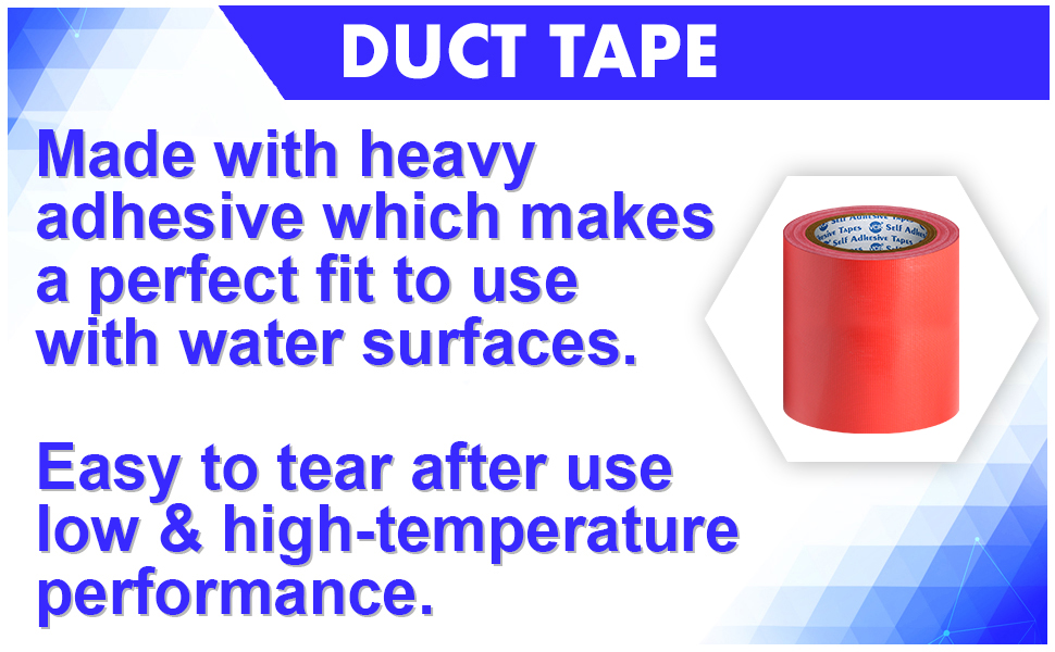 VCR Red Duct Tape 18 Meters in Length 96mm / 4" Width 1 Roll Per