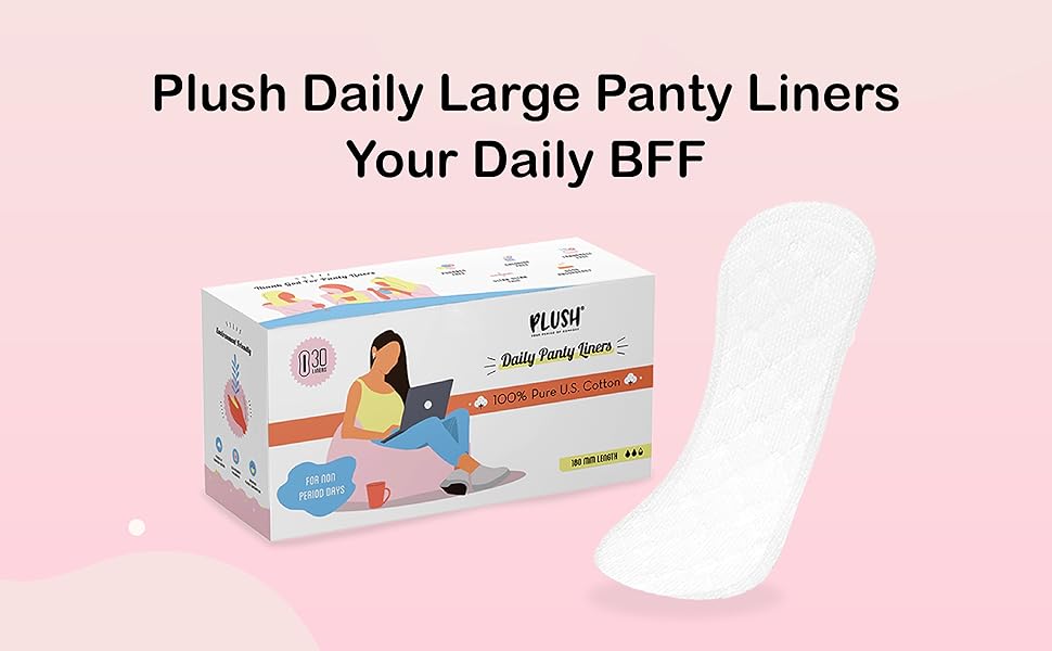 Buy Plush Ultra Thin Large Panty Liners For Women Daily Use, 30 Liners