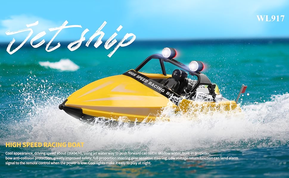 Ssccgym Wl917 Remote Control Jet Boat Competitive RC Boat