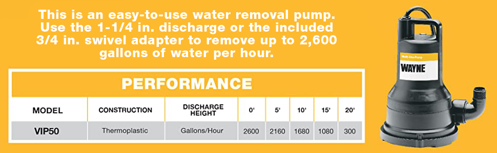 This is an easy-to-use water removal pump. 