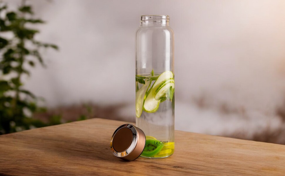 LeCasa - Borosilicate Glass Bottle 1000ML 3034