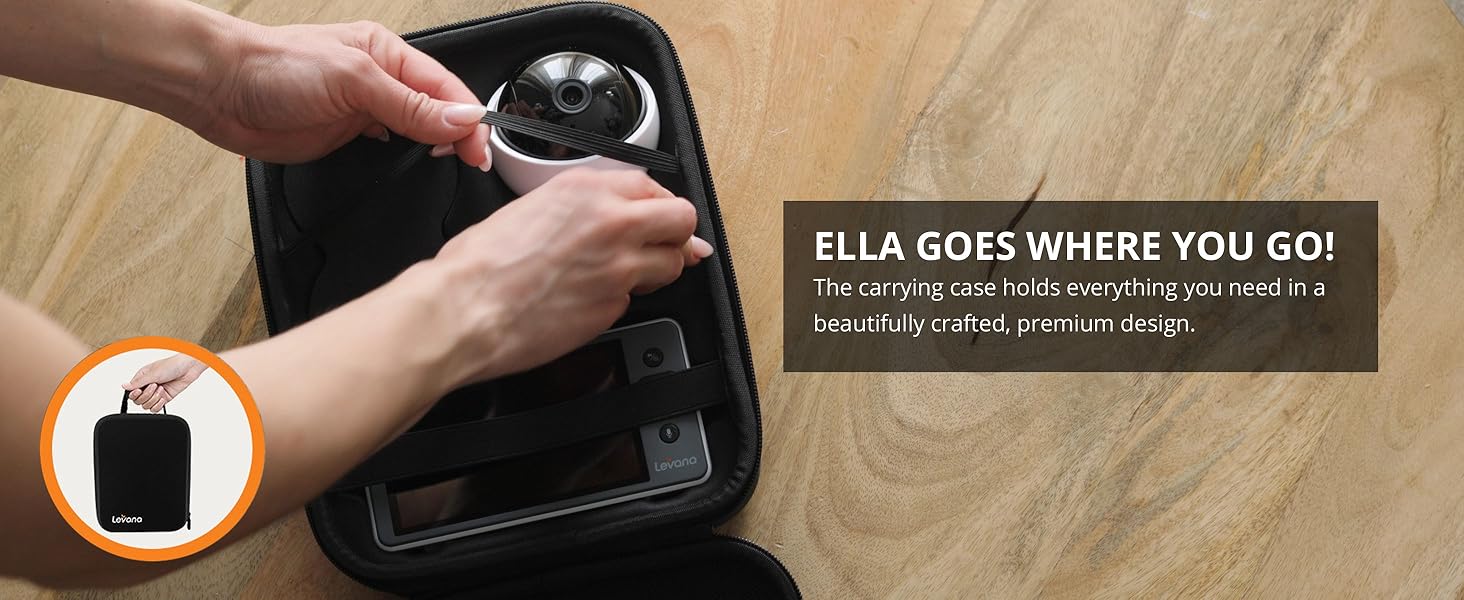 The carrying case holds everything you need in a beautifully crafted, premium design.