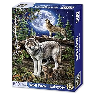 Amazon.com: Springbok Wolf Pack 500 Piece Jigsaw Puzzle for Adults