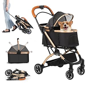 新品　ペットカート　ドッグカート　犬用品　カート　4輪　コーヒー　ペット用品 Amazon | Angelpet ペットカート 分離型 【特許登録済み】猫 犬