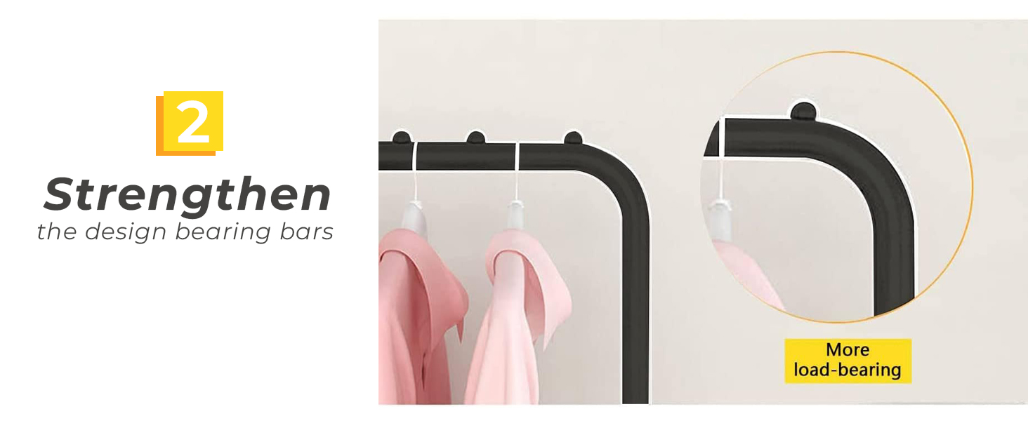 LEOPAX Metal Coat Rack with 8 Hooks, Heavy Duty Clothes Rack