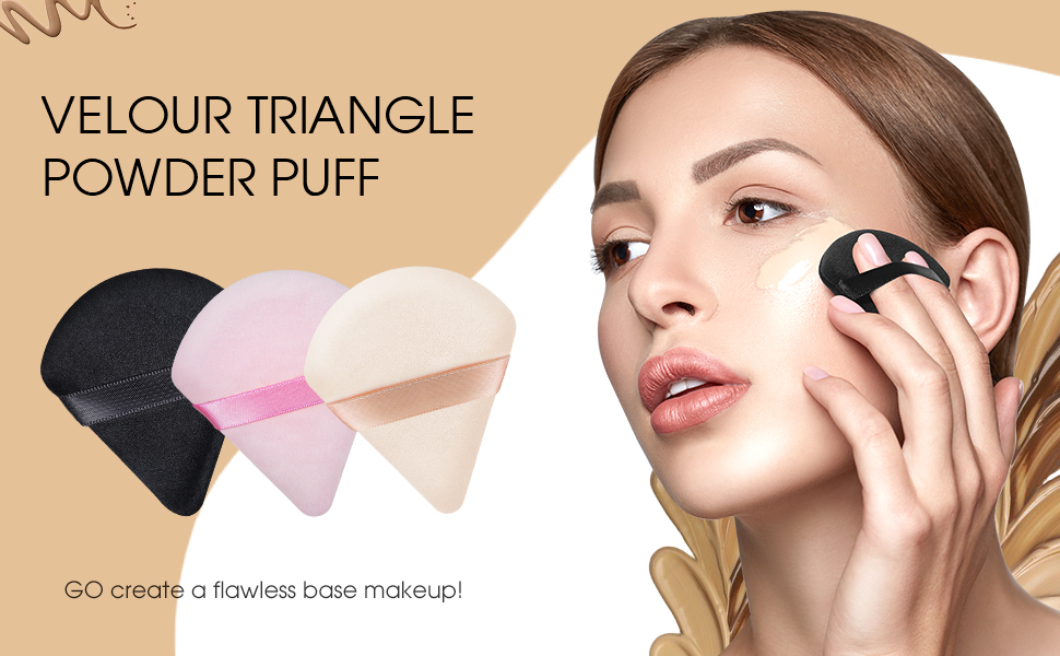 6 Pcs Triangle Powder Puff for Face Powder Soft Triangle