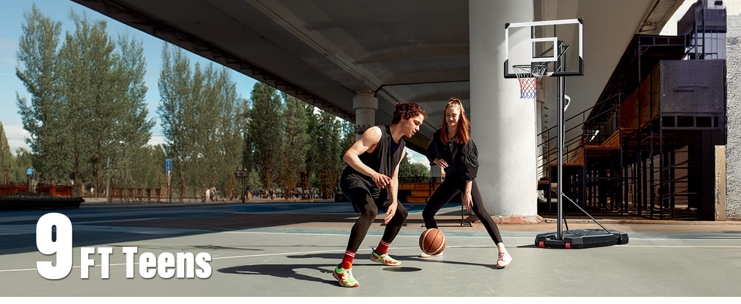 Basketball Hoop Outdoor, 4.410 ft Adjustable Height