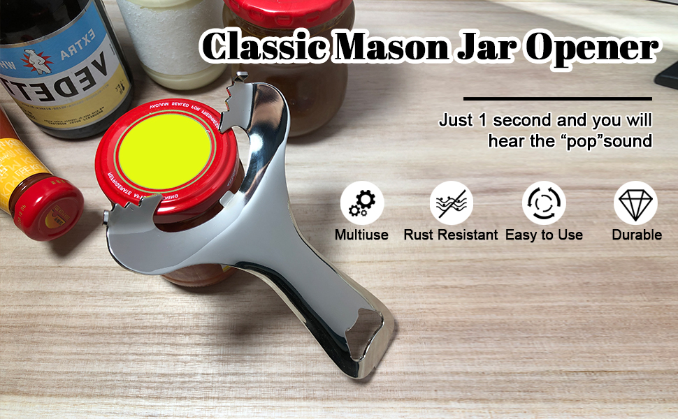 Bxgnip Mason Jar Opener No Lid Dents or Damage