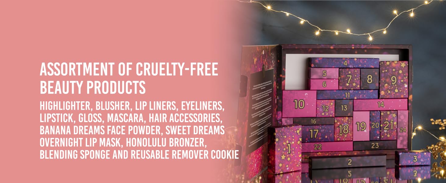 W7 Beauty Blast Advent Calendar 202324 Individually Boxed, Makeup