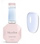 MelodySusie Jeweliver Gel Nail Polish, 0.5Fl Oz Light Blue Jelly Gel Polish Sheer Translucent Nud...
